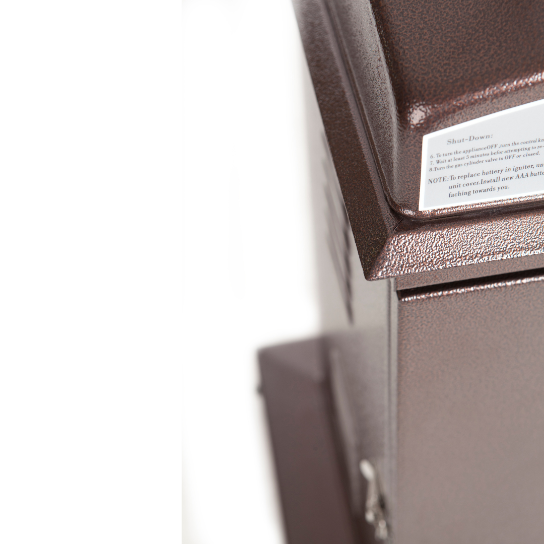 Hammered Bronze Finish Square Flame Patio Heater | 62224