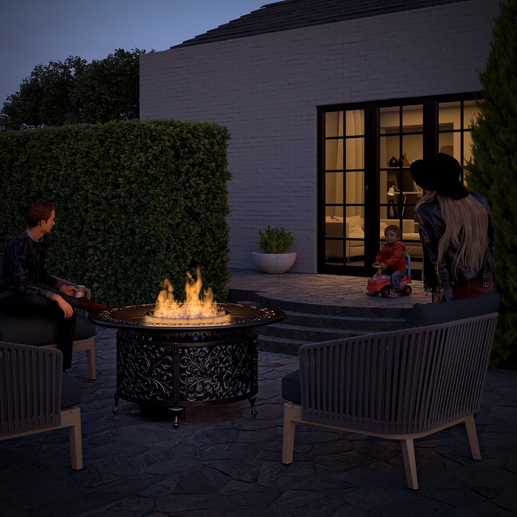 Sedona Aluminum Round LPG Fire Pit - Costco.com Exclusive | 61168