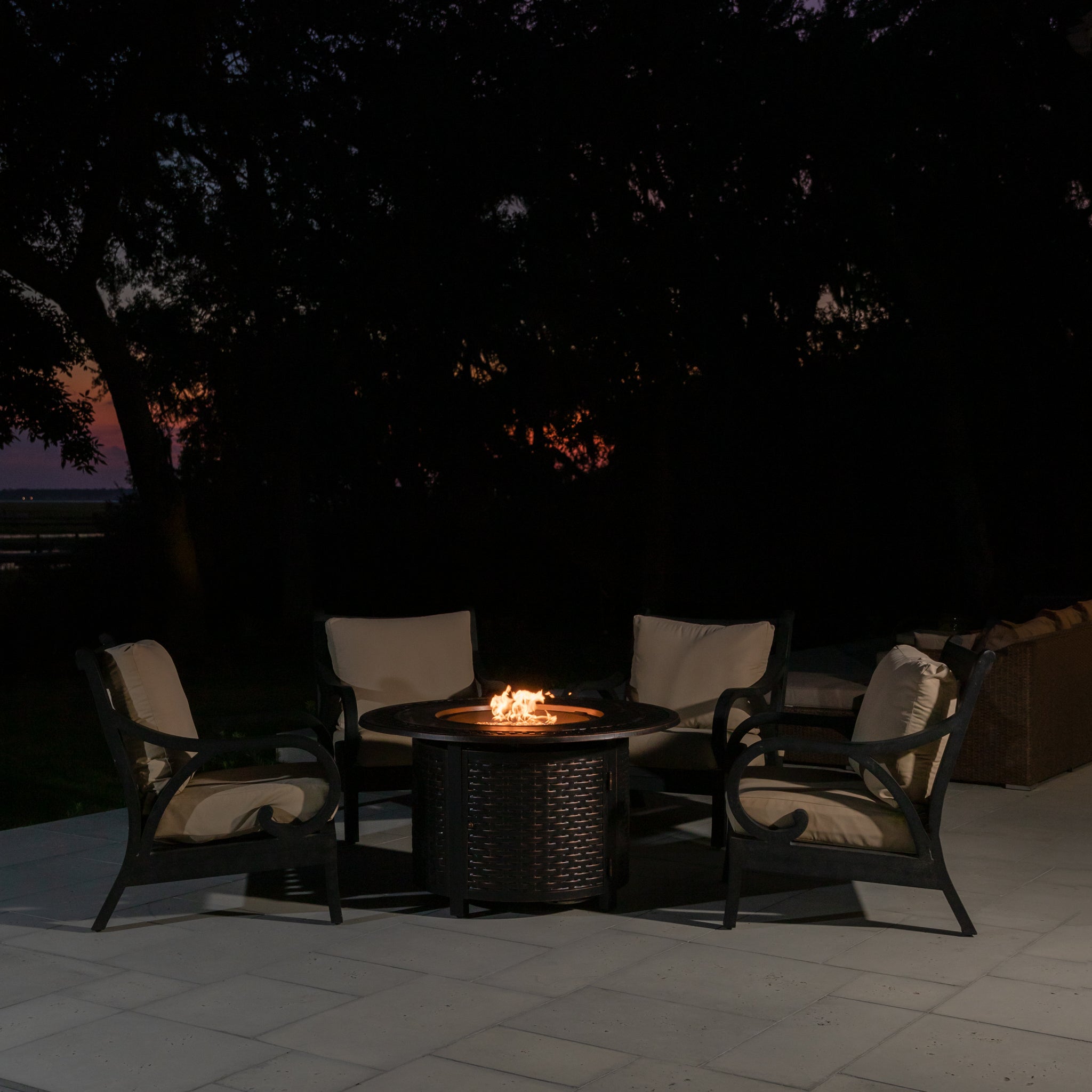 Bellante Woven Aluminum LPG Fire Pit | 62195