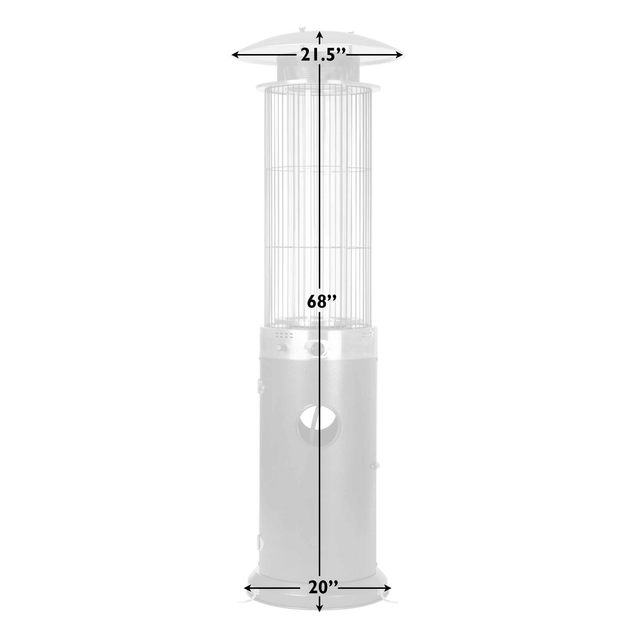 Arctic Gray Spiral Flame Patio Heater - Costco.com Exclusive | 63344