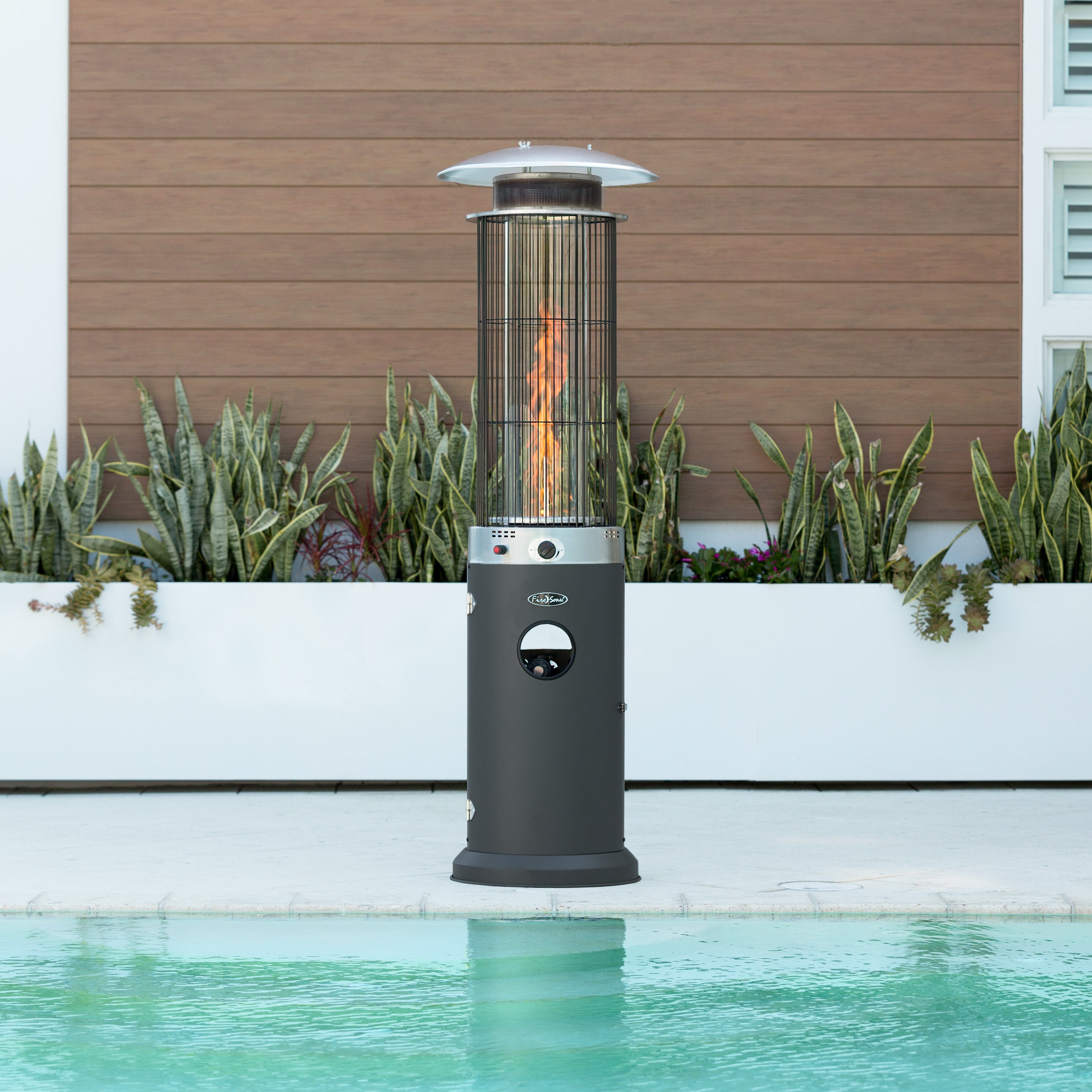 Arctic Gray Spiral Flame Patio Heater - Costco.com Exclusive | 63344