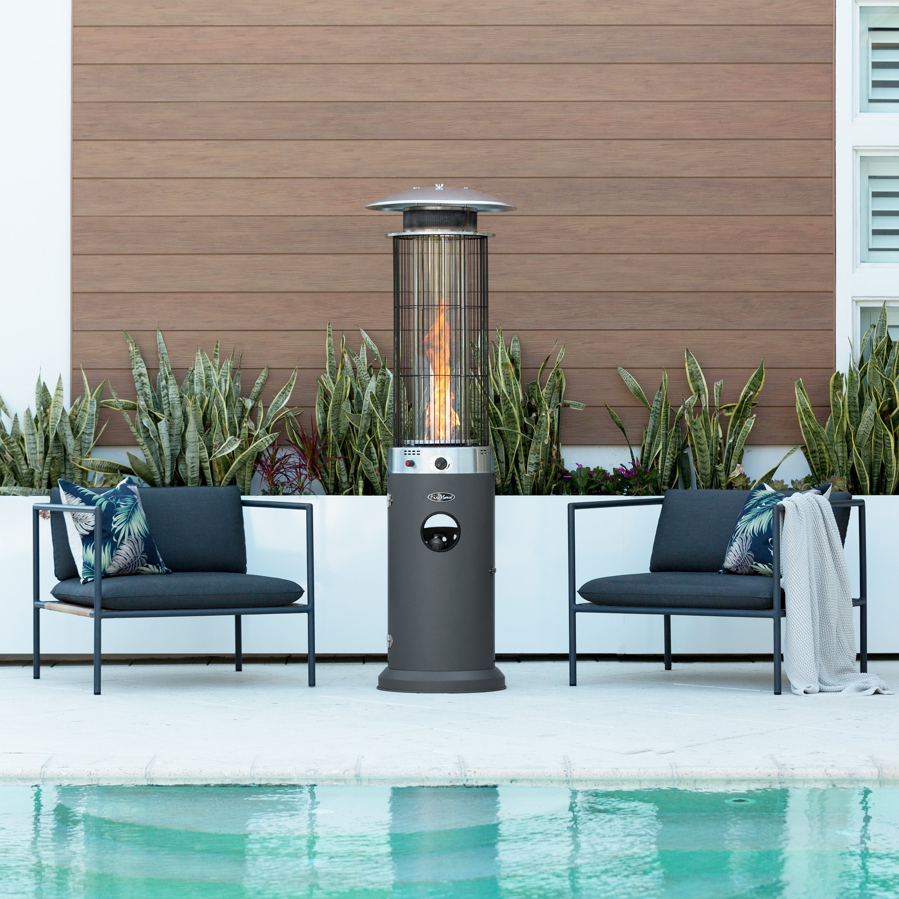 Arctic Gray Spiral Flame Patio Heater - Costco.com Exclusive | 63344