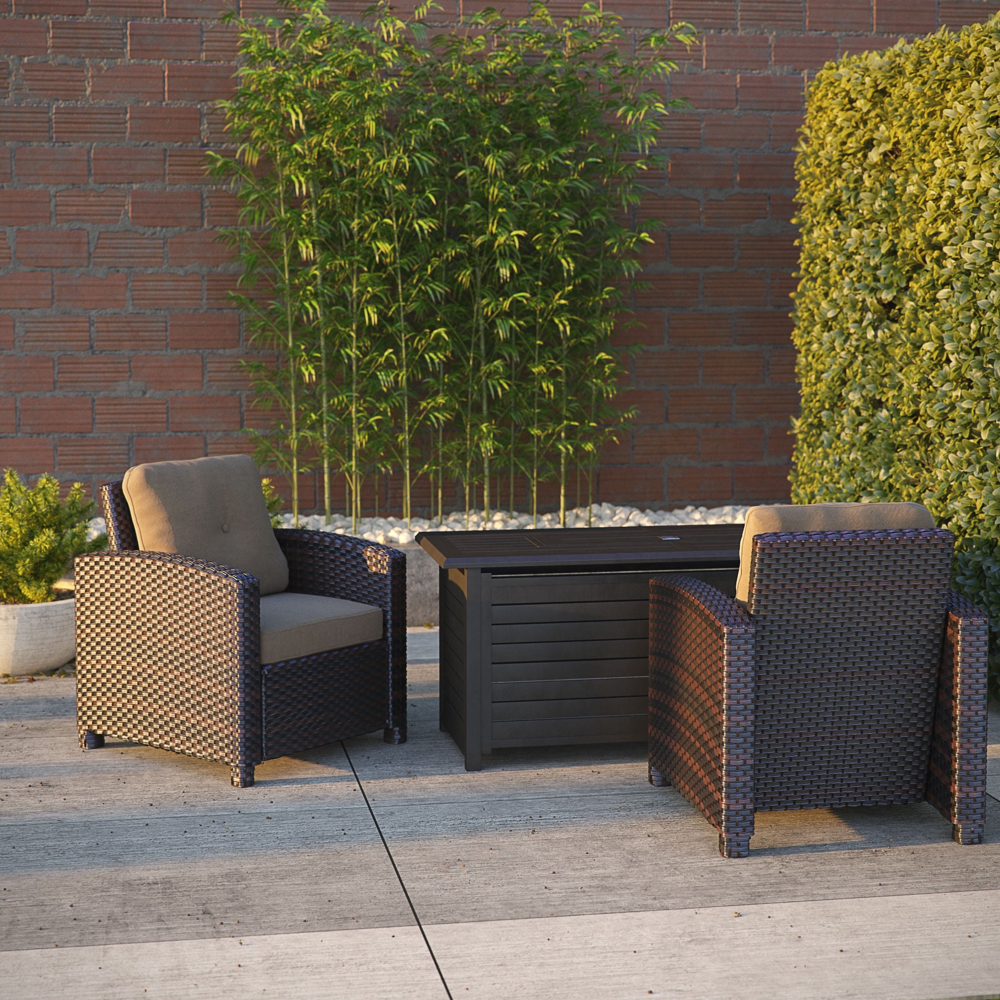 Miles Club Chair in Mocha Wicker | 63361