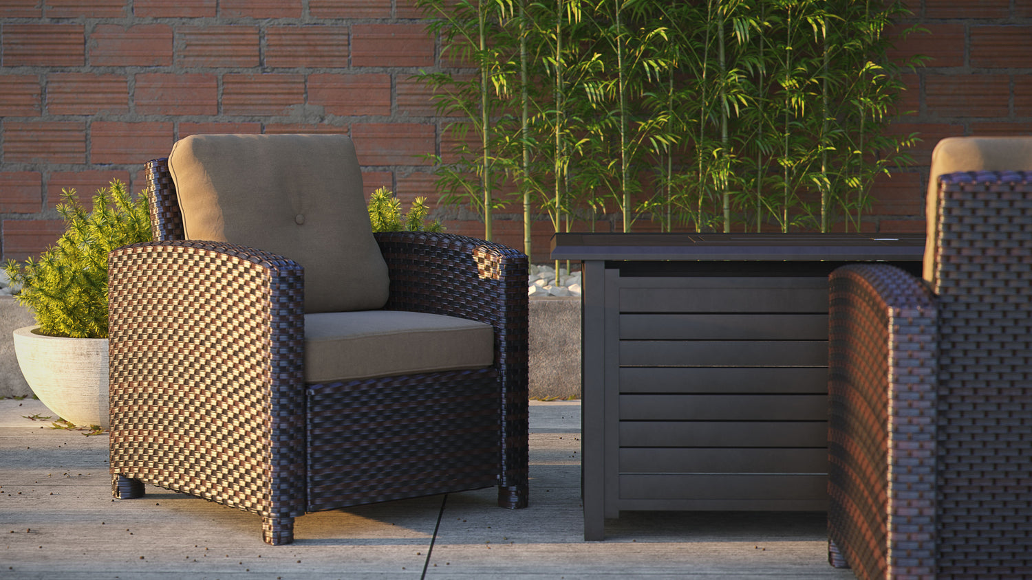 Miles Club Chair in Mocha Wicker | 63361