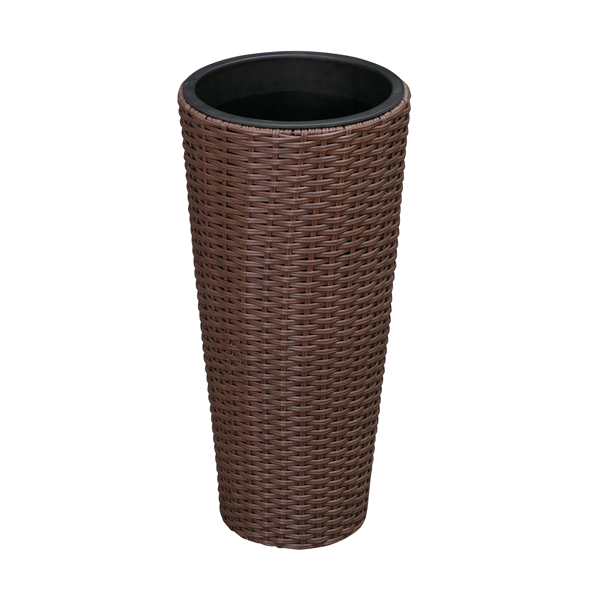 Noah Round Wicker Planter 2-piece Set in Mocha | 63543