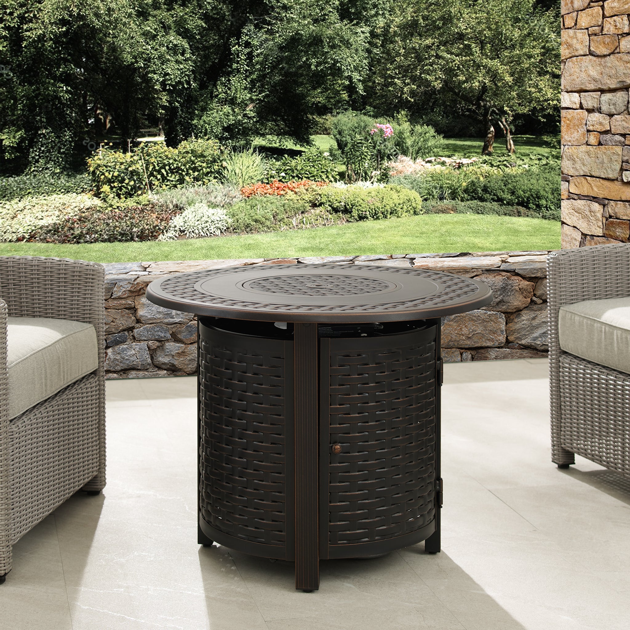 Hendricks Aluminum 34" Round LPG Fire Pit | 63686