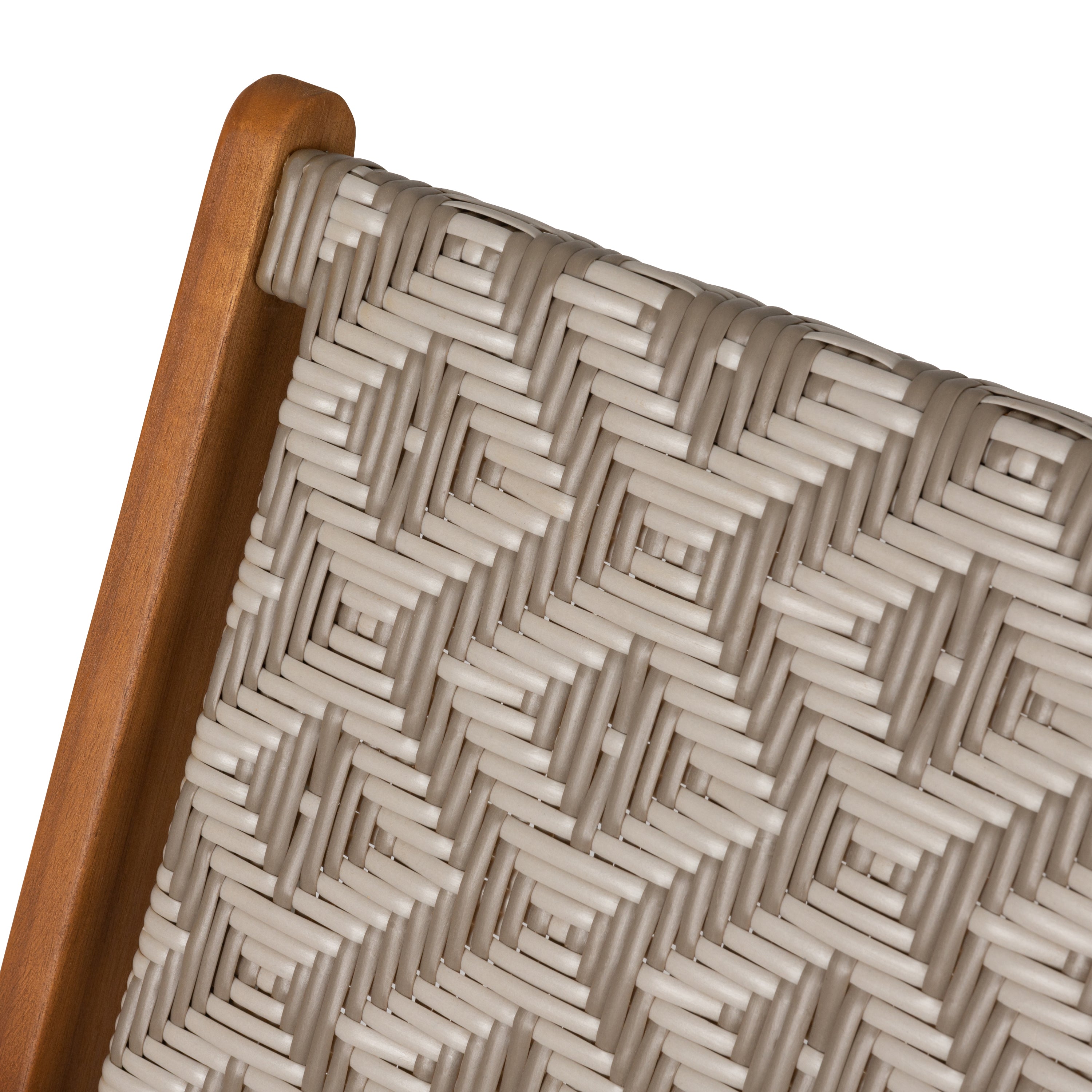 Vega Natural Stain Outdoor Chair in Diamond-Weave Wicker | 64158