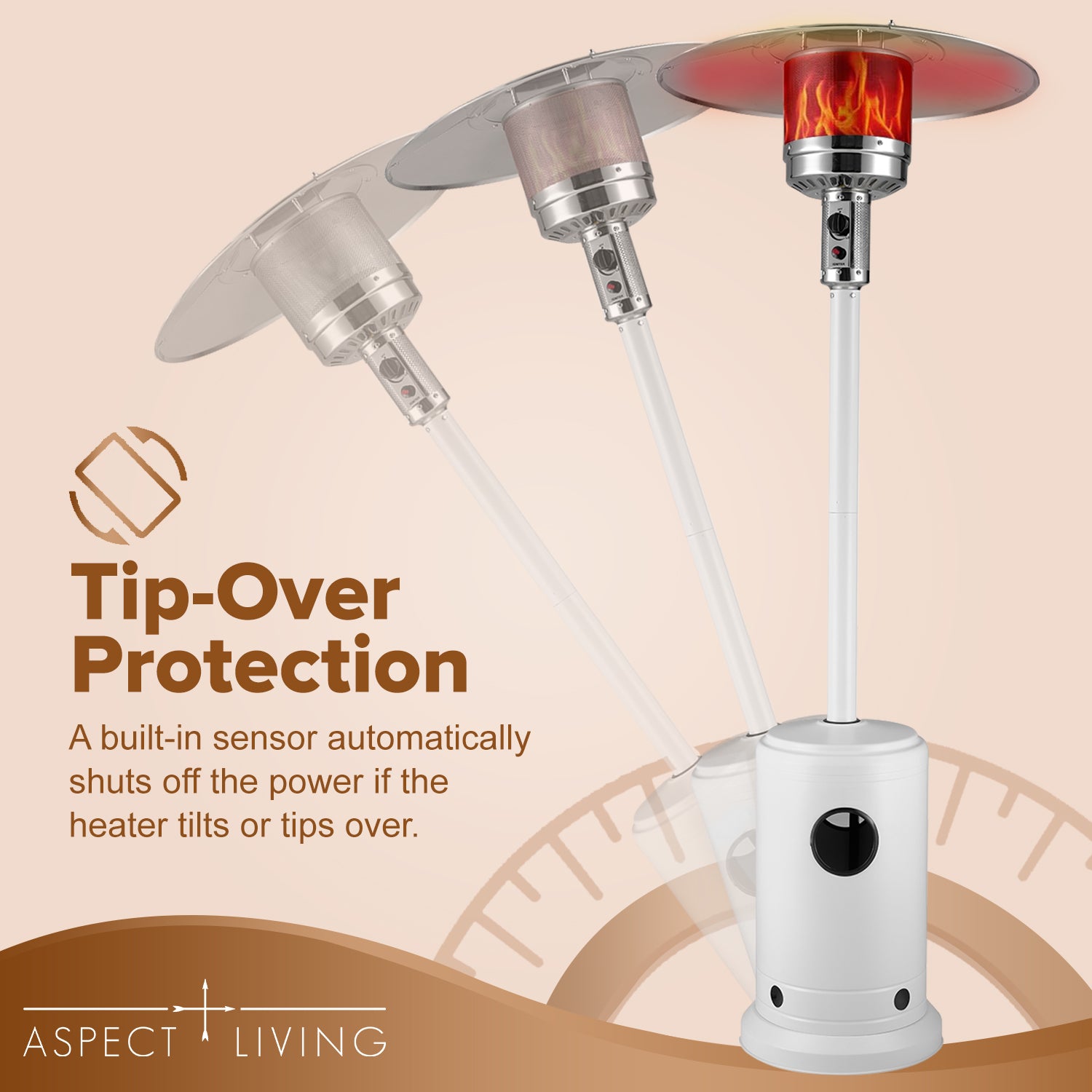 Matte White Finish Patio Heater | 67132