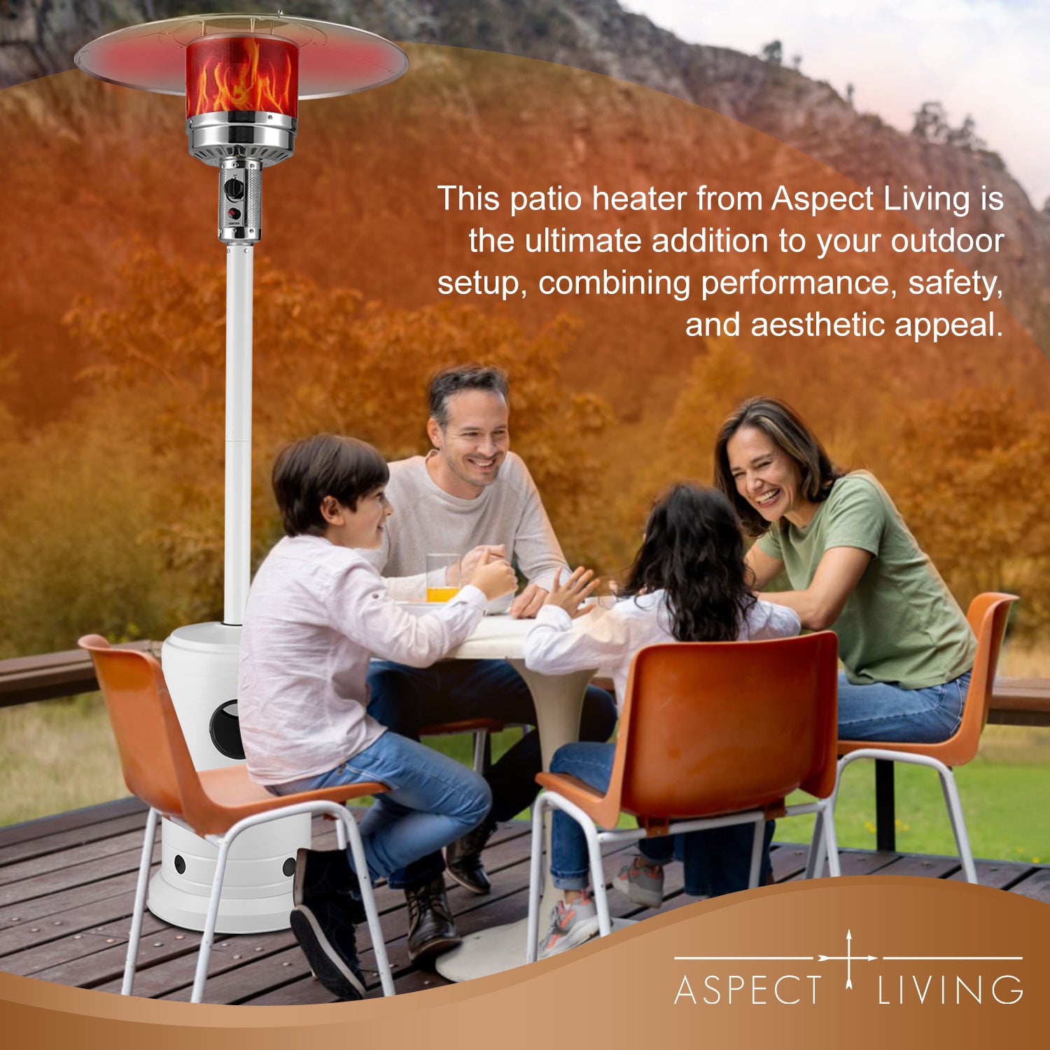 Matte White Finish Patio Heater | 67132