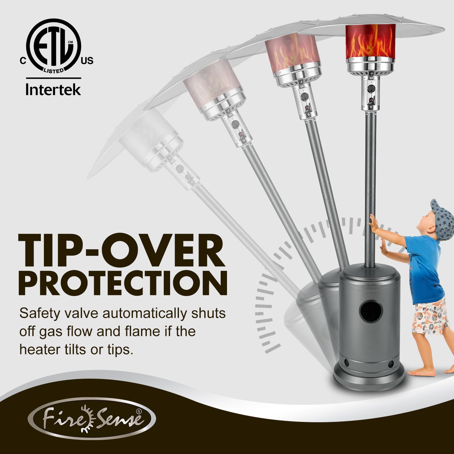 Hammered Platinum Commercial Patio Heater | 62555