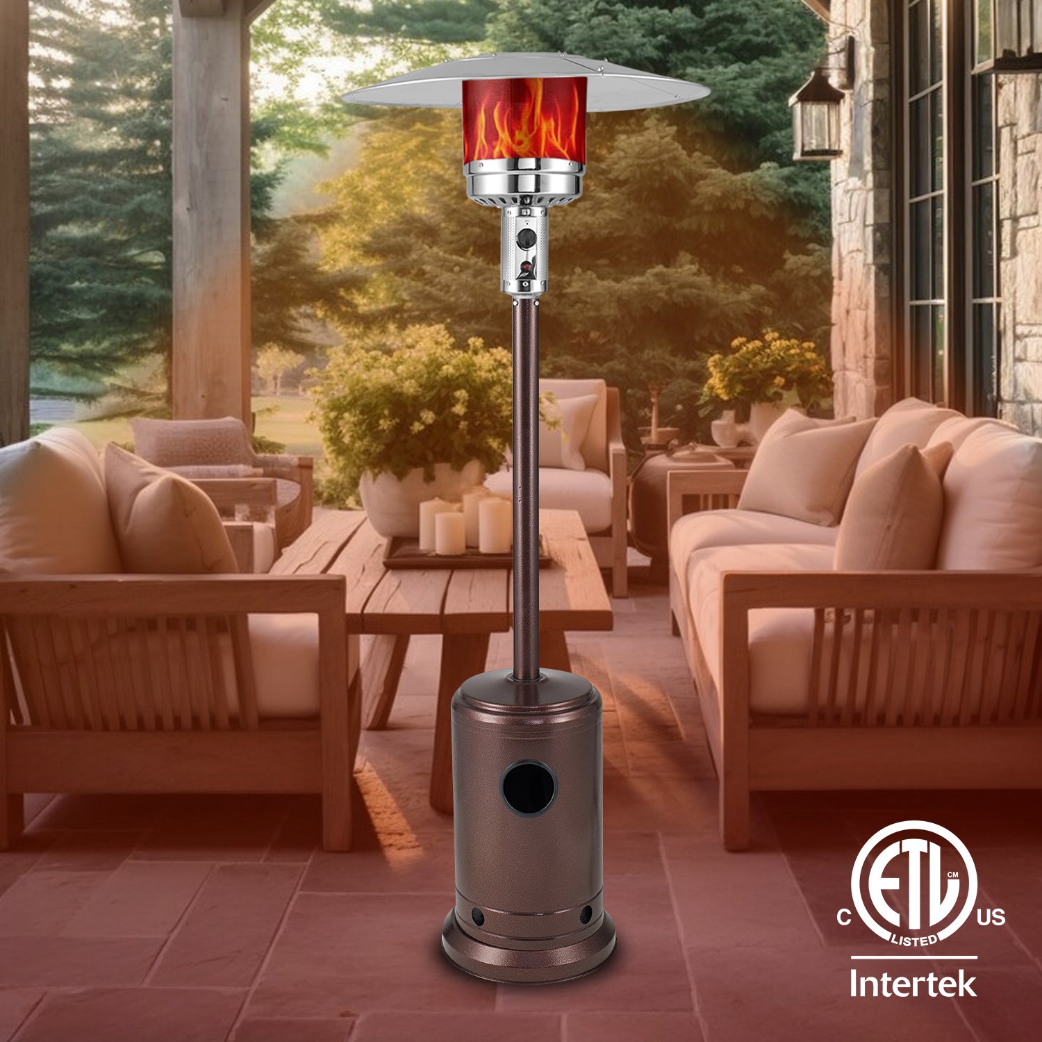 Aged Chestnut Finish Patio Heater | 63008