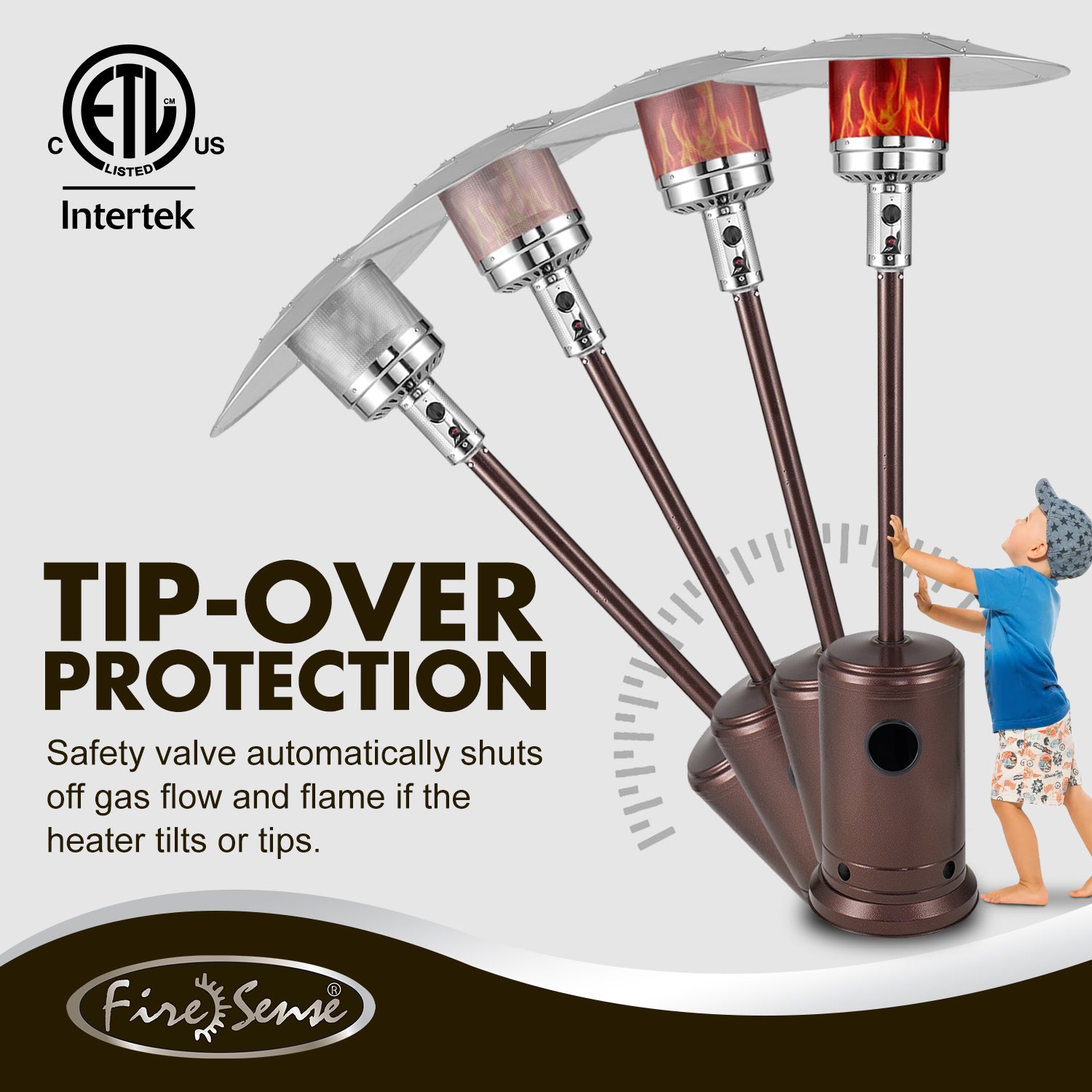 Aged Chestnut Finish Patio Heater | 63008
