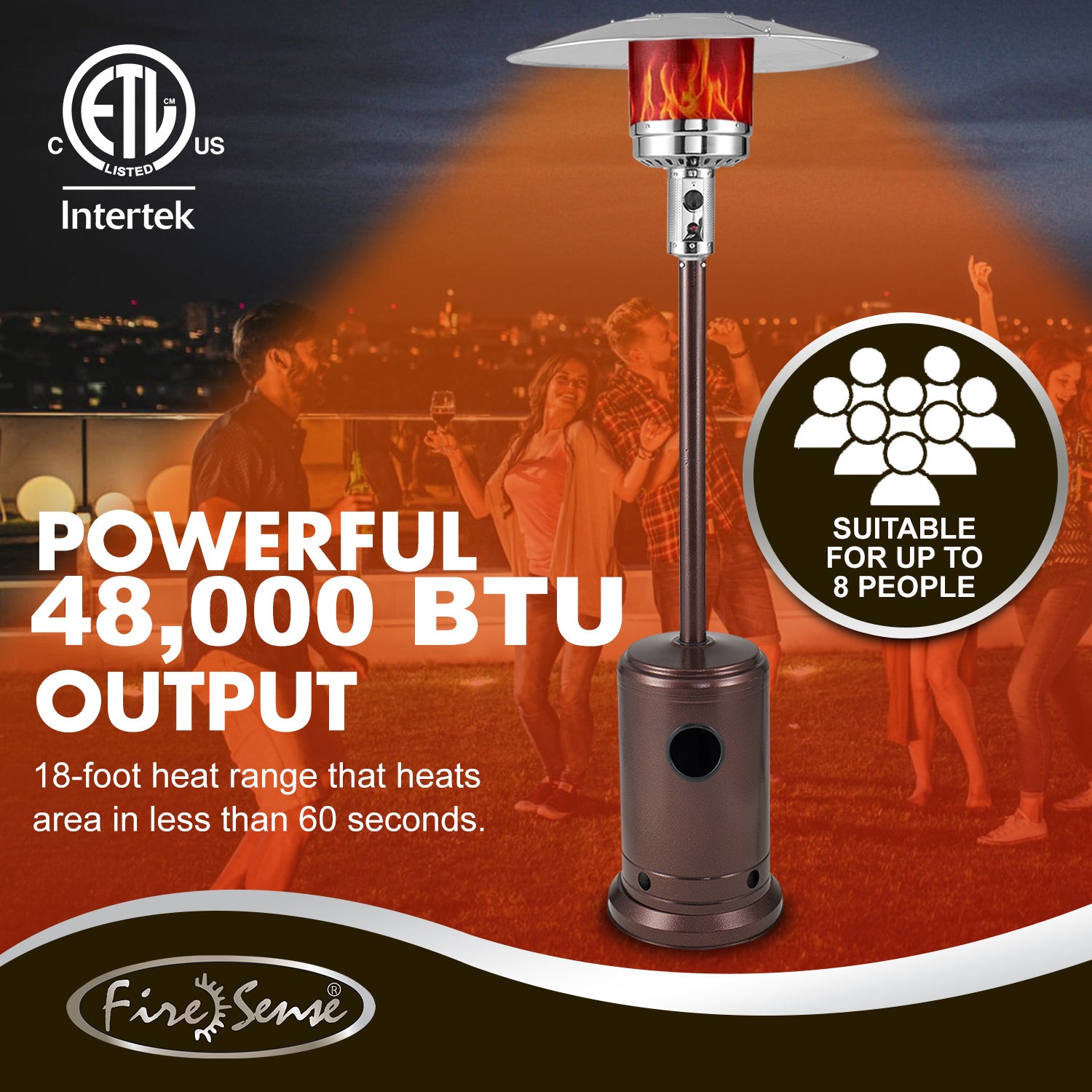 Aged Chestnut Finish Patio Heater | 63008