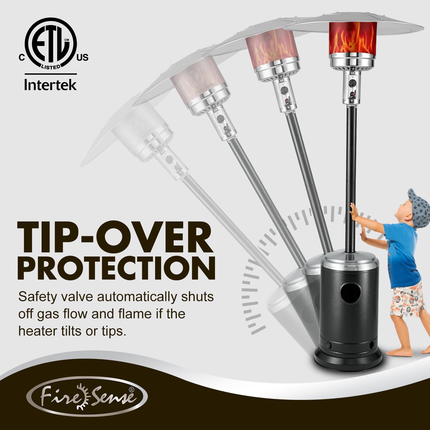 Onyx and Stainless Steel Finish Patio Heater | 63009