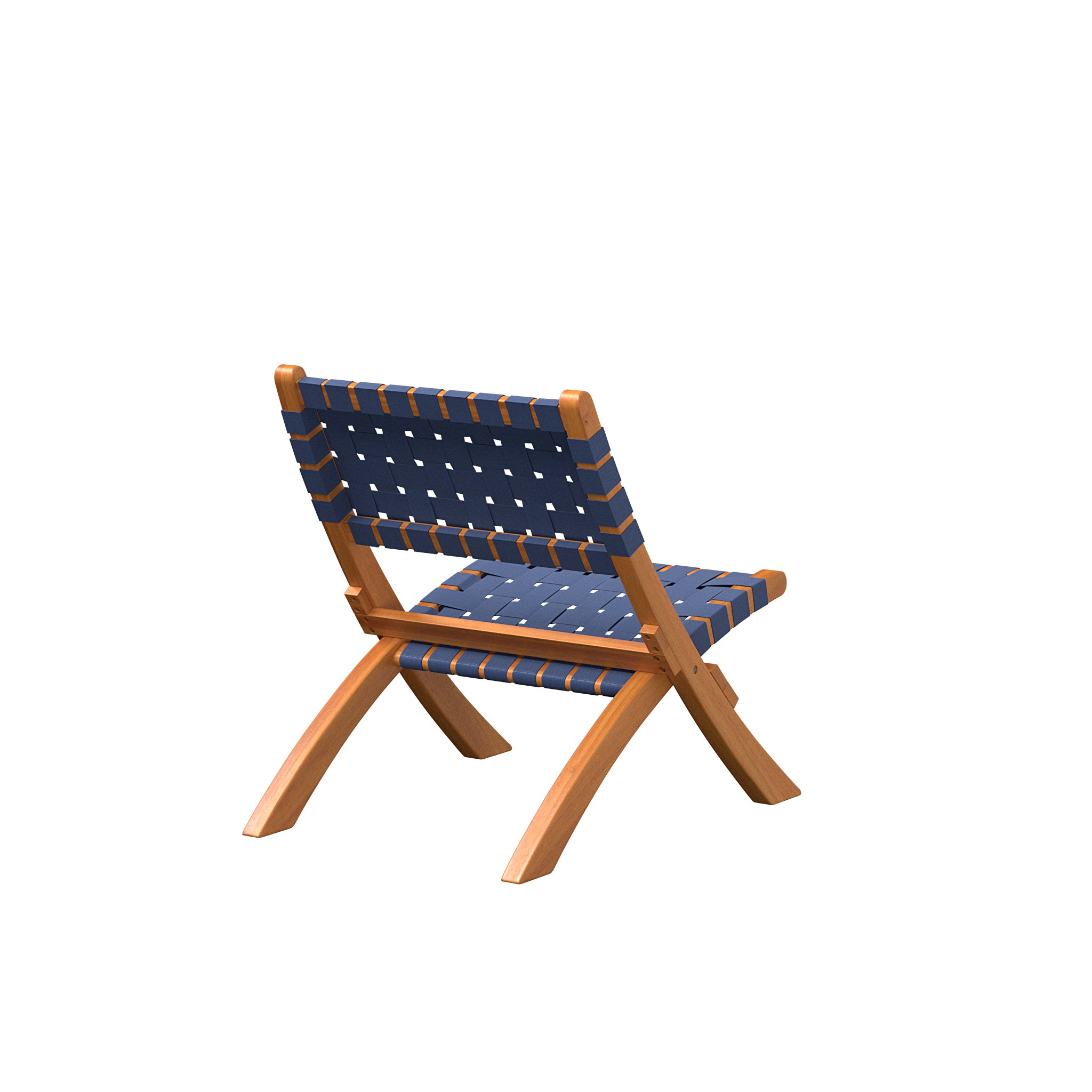Sava Indoor-Outdoor Folding Chair in Navy Blue Webbing | 63636
