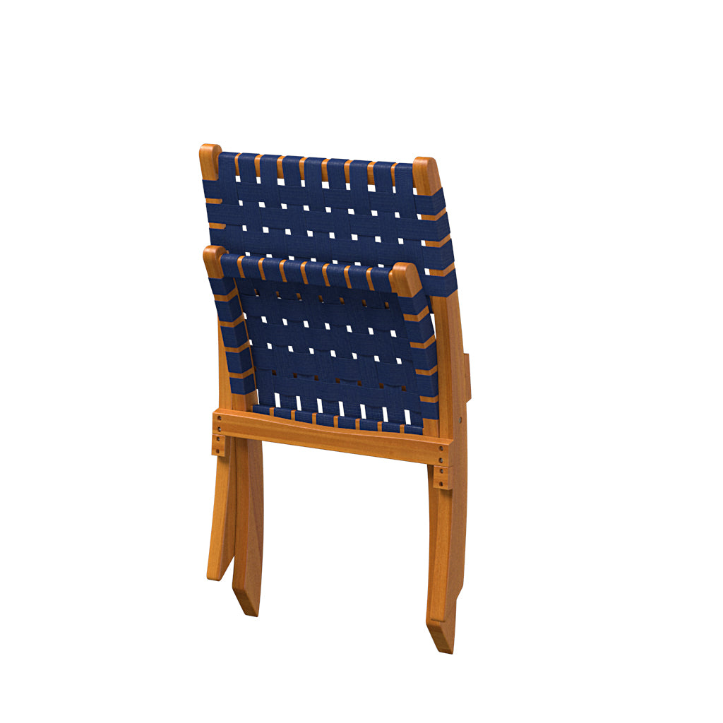 Sava Indoor-Outdoor Folding Chair in Navy Blue Webbing | 63636