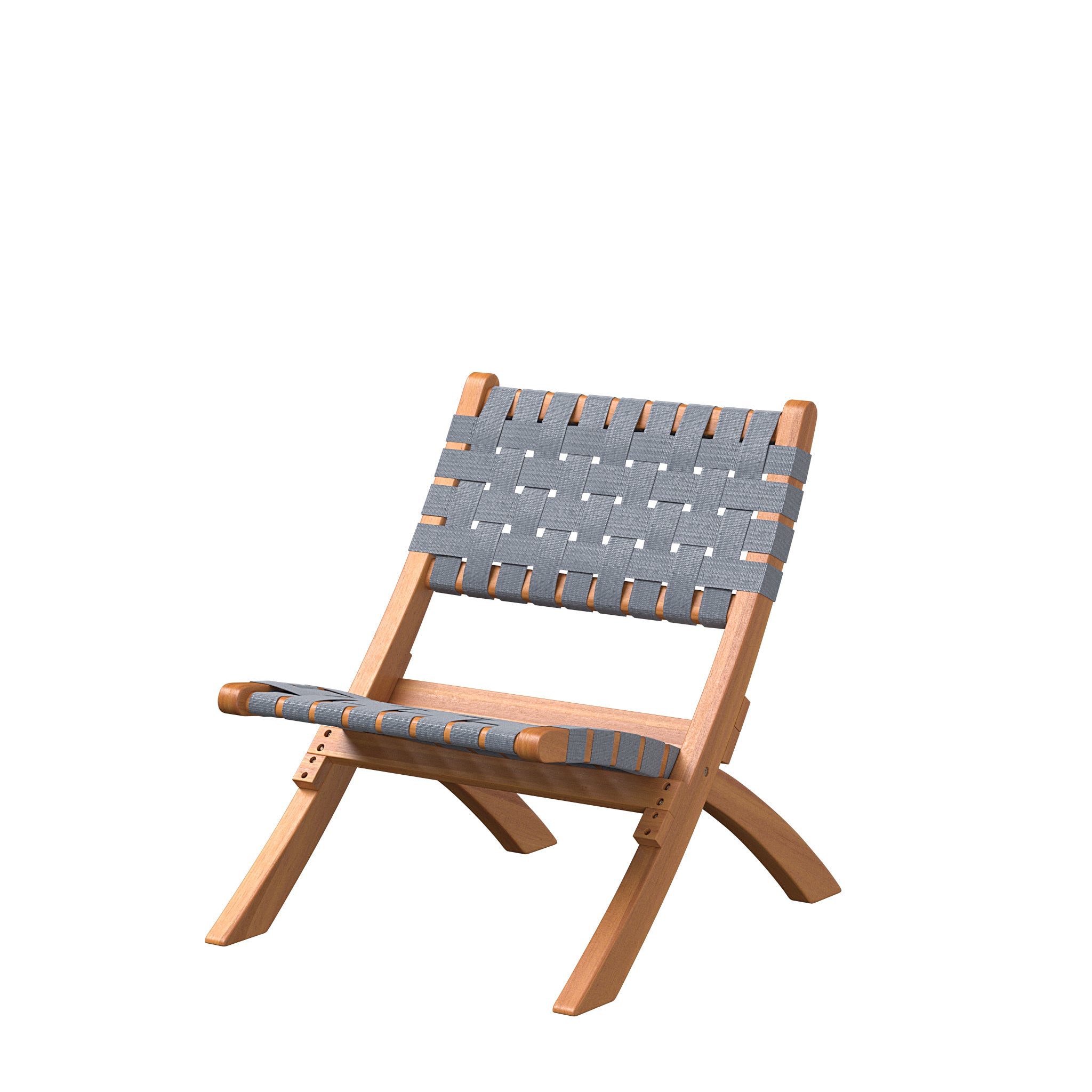 Sava Indoor-Outdoor Folding Chair in Warm Gray Webbing | 63637