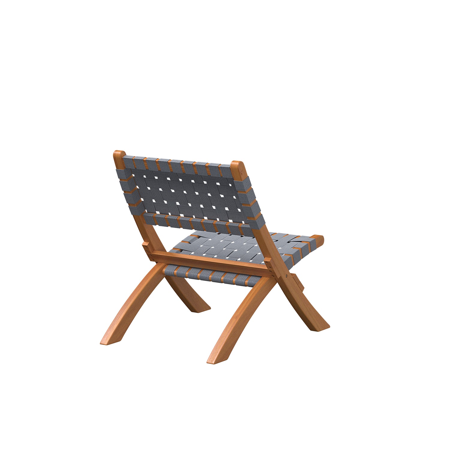 Sava Indoor-Outdoor Folding Chair in Warm Gray Webbing | 63637
