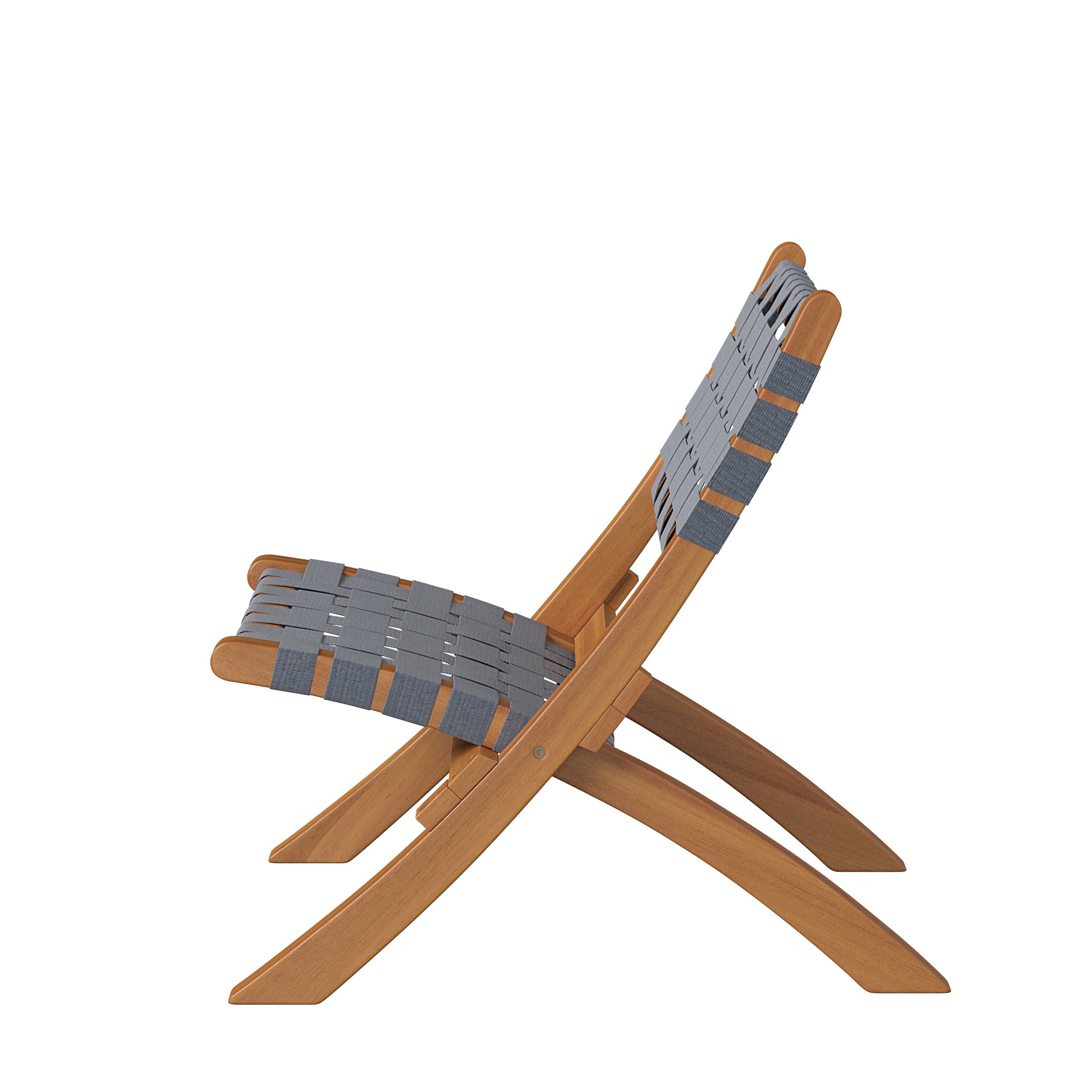 Sava Indoor-Outdoor Folding Chair in Warm Gray Webbing | 63637