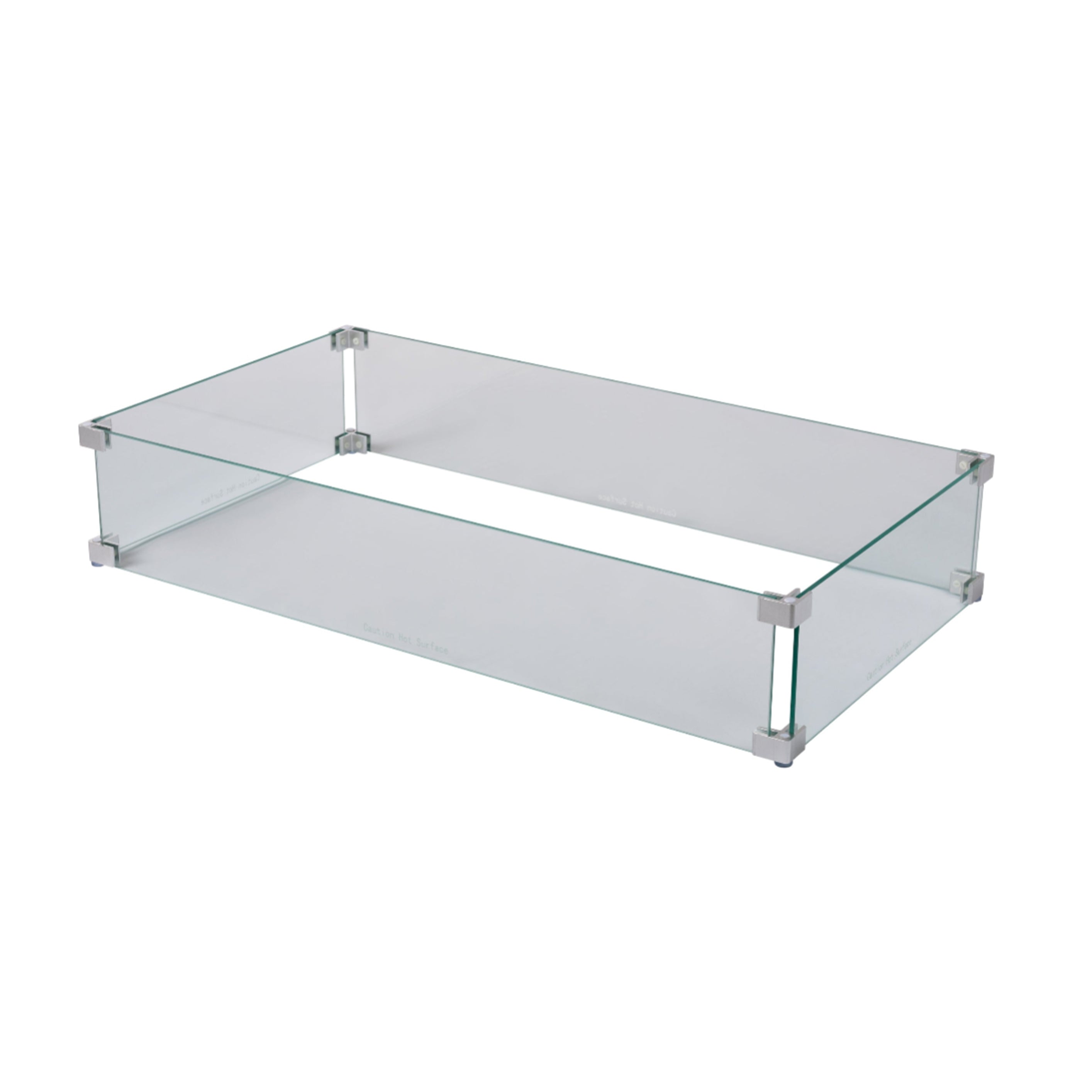 Tempered Glass Wind Guard for Rectangular Fire Pits | 63248