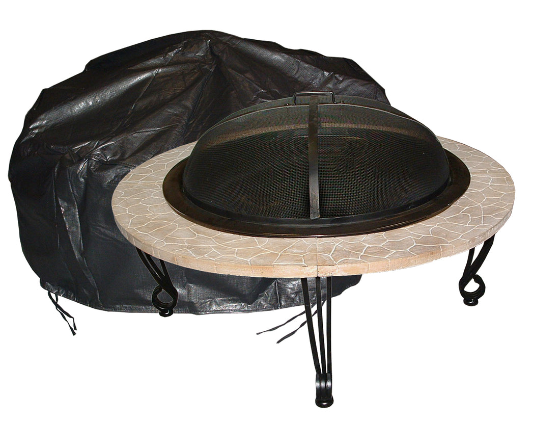 Large Outdoor Round Fire Pit Vinyl Cover | 02126