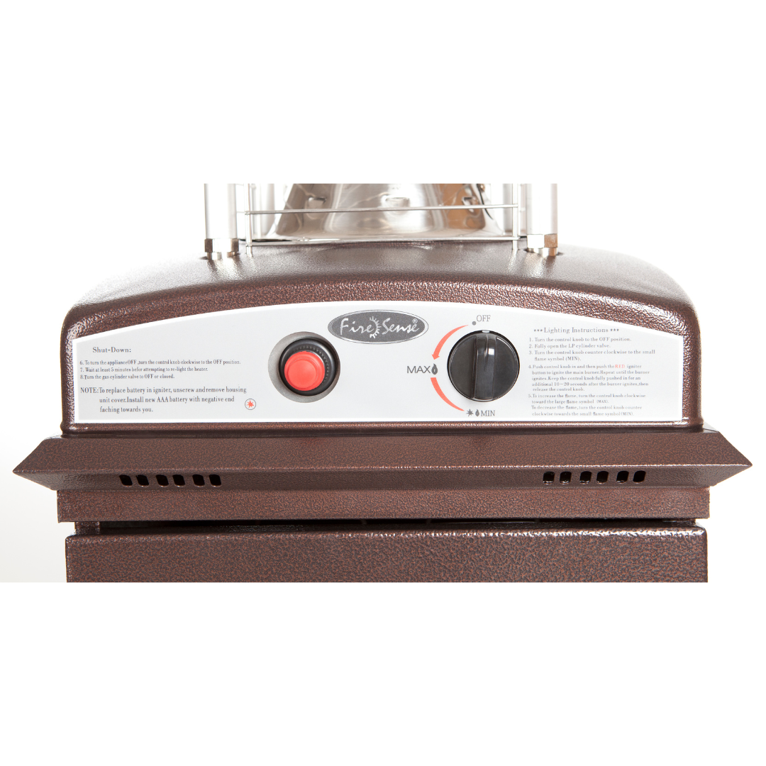 Hammered Bronze Finish Square Flame Patio Heater | 62224