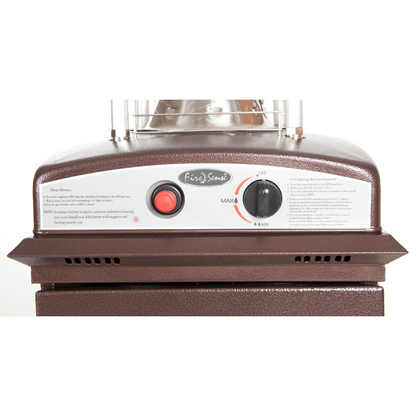 Hammered Bronze Finish Square Flame Patio Heater | 62224