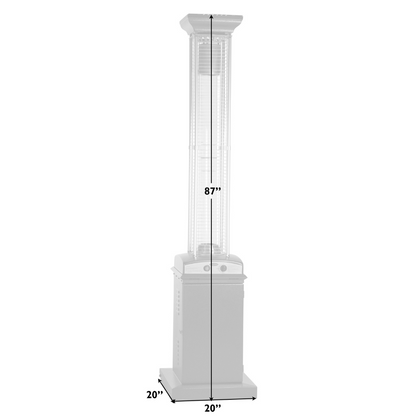 Hammered Bronze Finish Square Flame Patio Heater | 62224