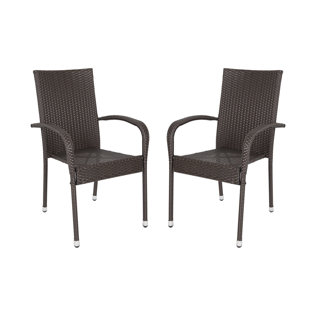 Hialeah Outdoor Wicker Stacking Chair - Set of 2 | 65464