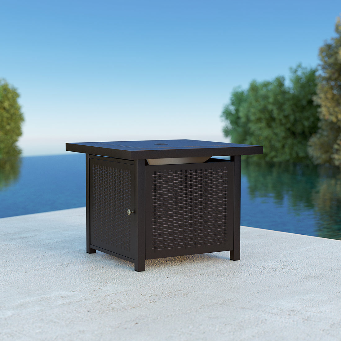 Harrington Square LPG Fire Pit in Mocha | 63461