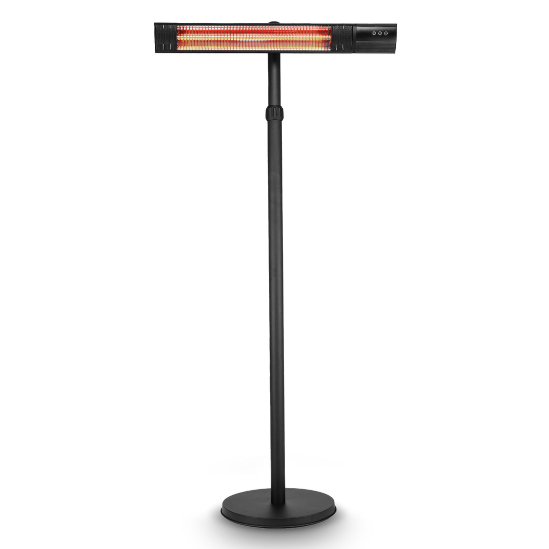 Black Powder Coated Steel Pole Mounted Infrared Patio Heater | 64910