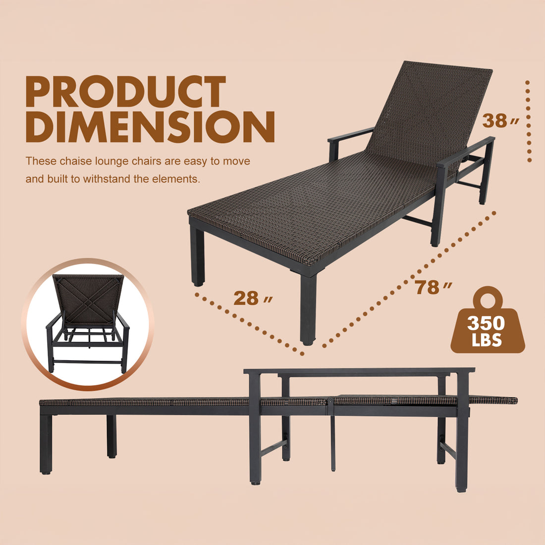 Biscayne Wicker Chaise - Set of 2 | 65465