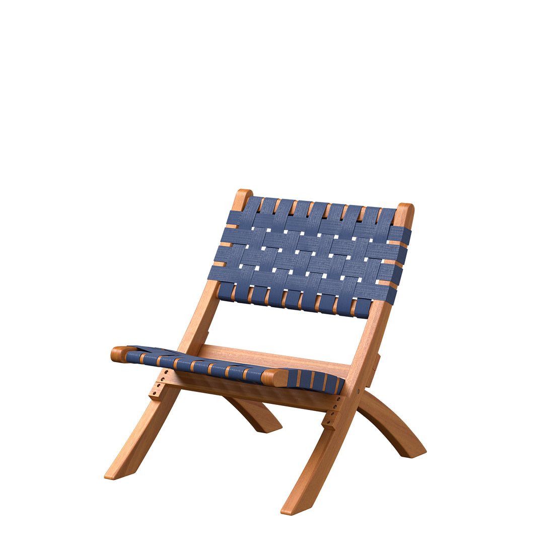 Sava Indoor-Outdoor Folding Chair in Navy Blue Webbing | 63636