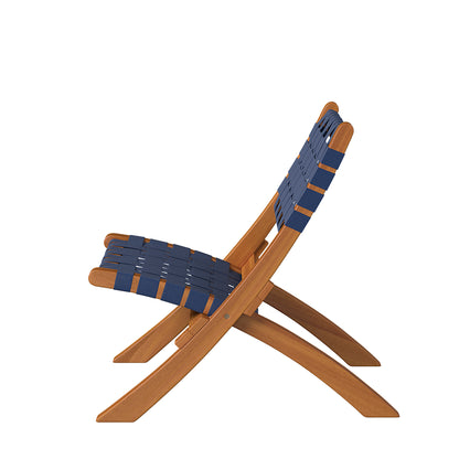 Sava Indoor-Outdoor Folding Chair in Navy Blue Webbing | 63636