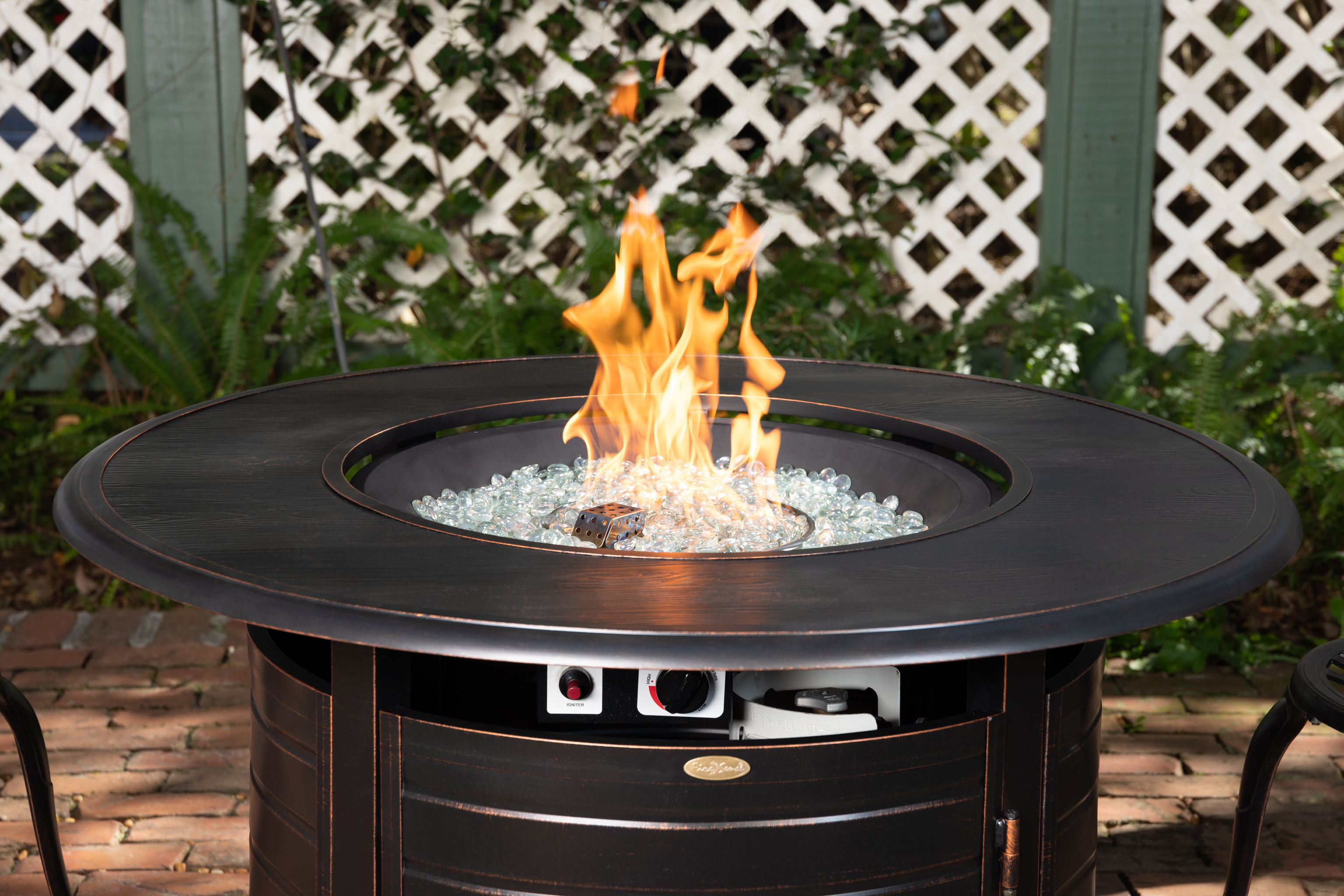 Thatcher Round Aluminum LPG Fire Pit Well Traveled Living