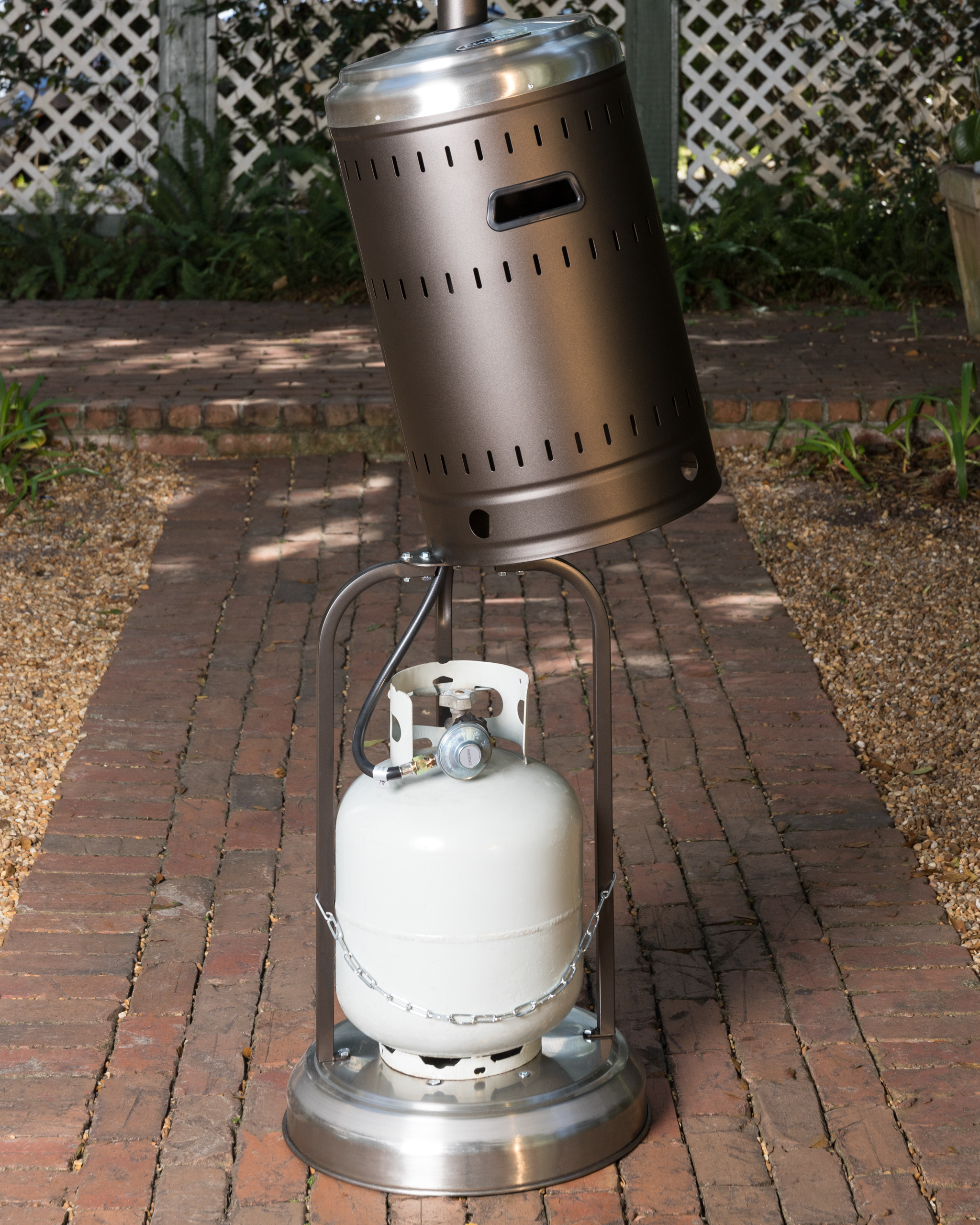 Bullet 5-in 1-Burner Natural Gas 20-lb Cylinder Piezo Ignition Silver  Outdoor Burner at